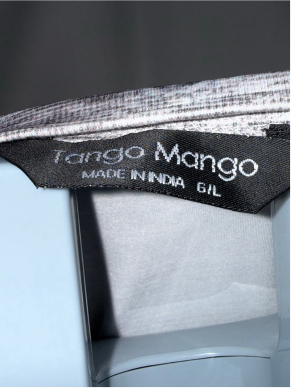 Women's Tango Mango Gray Black Short Sleeve Tee L - Picture 7 of 7